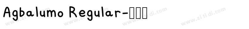 Agbalumo Regular字体转换